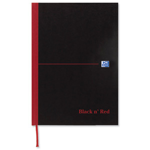 Black n Red Book Casebound 90gsm Ruled Indexed A-Z 192pp A6 Ref 100080431 [Pack 5] Ident: 29E