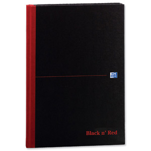 Black n Red Book Casebound 90gsm Ruled 192pp A4 Ref 100080446 [Pack 5] Ident: 27D