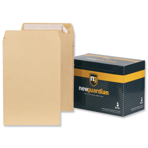 New Guardian Envelopes Heavyweight Pocket Peel and Seal Manilla 381x254mm [Pack 125] Ident: 122E