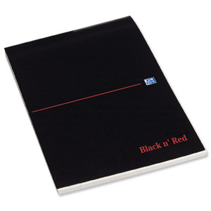 Black n Red Executive Desk Pad 90gsm Margin Ruled 100pp A4 Ref 100100861 [Pack 10]