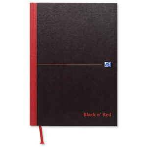 Black n Red Book Casebound 90gsm Ruled 192pp A5 Ref 100080459 [Pack 5] Ident: 29B