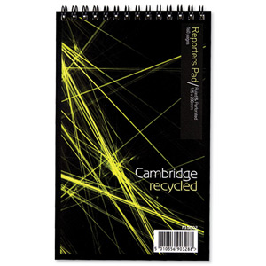 Cambridge Notebook Recycled Wirebound 70gsm Headbound Ruled 160pp 200x125mm Ref 100080468 [Pack 10]