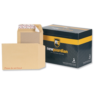 New Guardian Envelopes Heavyweight Board-backed Peel and Seal Manilla 241x178mm [Pack 125] Ident: 125B