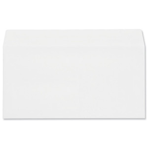 Plus Fabric Envelopes Wallet Press Seal 110gsm DL White [Pack 500] Ident: 117B