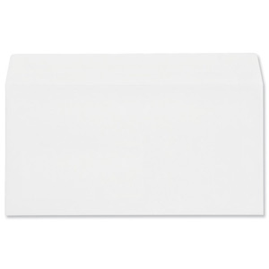 Plus Fabric Envelopes Wallet Press Seal 110gsm DL White [Pack 500]