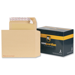 New Guardian Envelopes Heavyweight Board-backed Peel and Seal Manilla 318x267mm [Pack 125]