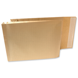 New Guardian Armour Envelopes Peel And Seal Gusset 50mm 130gsm Kraft Manilla 380x280mm [Pack 100] Ident: 124B