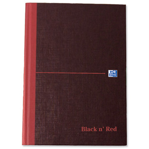 Black n Red Book Casebound 90gsm Ruled Indexed A-Z 192pp A5 Ref 100080491 [Pack 5] Ident: 29B