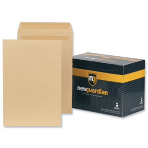 New Guardian Envelopes Heavyweight Pocket Press Seal Manilla 381x254mm [Pack 250] Ident: 122E