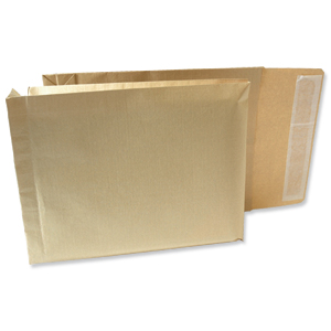 New Guardian Armour Envelopes Peel And Seal Gusset 50mm 130gsm Kraft Manilla 330x260mm [Pack 100] Ident: 124B