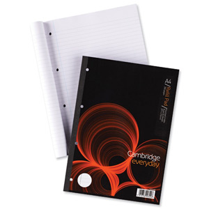 Cambridge Refill Pad Headbound Ruled Margin Punched 4 Holes 70gsm 160pp A4 Ref 100080212 [Pack 5] Ident: 37A