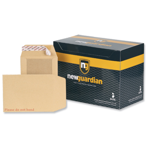 New Guardian Envelopes Heavyweight Board-backed Peel and Seal Manilla 190x140mm [Pack 125]