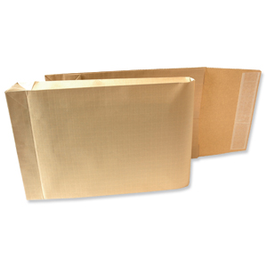 New Guardian Armour Envelopes Peel And Seal Gusset 50mm 130gsm Kraft Manilla 465x340mm [Pack 100] Ident: 124B