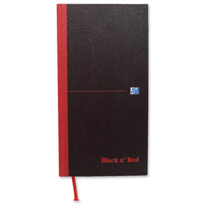 Black n Red Book Casebound 90gsm Ruled 192pp One-third xA3 Ref 100080528 [Pack 5] Ident: 27E