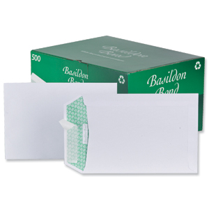 Basildon Bond Envelopes Pocket Peel and Seal 100gsm White C5 [Pack 500] Ident: 118D