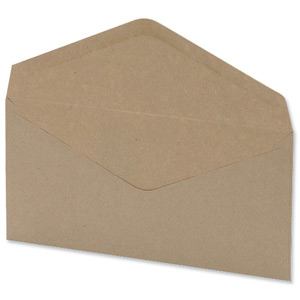 5 Star Envelopes Lightweight Wallet Gummed Window 75gsm Manilla DL [Pack 1000] Ident: 117F