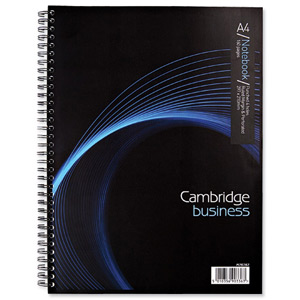 Cambridge Notebook Wirebound Punched 4 Holes 90gsm Ruled and Margin 160pp A4 Ref 100080545 [Pack 3]