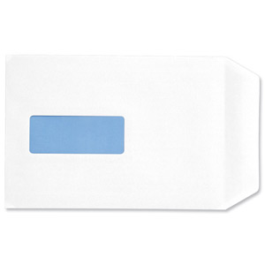 5 Star Envelopes Pocket Press Seal Window 90gsm White C5 [Pack 500]