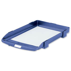 Rexel Agenda Classic 35 Letter Tray Stackable Internal W382xD246xH35mm Blue Ref 25201