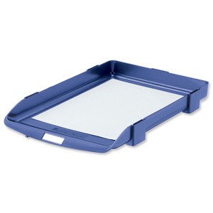 Rexel Agenda Classic 35 Letter Tray Stackable Internal W382xD246xH35mm Blue Ref 25201 Ident: 325G