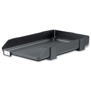 Rexel Agenda Classic 55 Letter Tray Stackable Internal W382xH246x55mm Charcoal Ref 25206 Ident: 325G