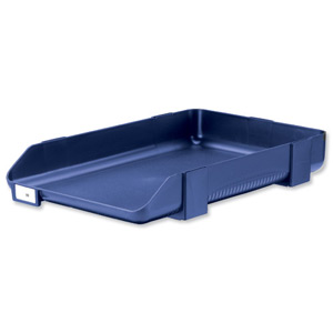 Rexel Agenda Classic 55 Letter Tray Stackable Internal W382xH246x55mm Blue Ref 25207 Ident: 325G