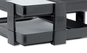 Rexel Agenda Classic Risers Self-locking for Letter Trays 53mm Charcoal Ref 25224 [Pack 5]