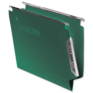 Rexel Crystalfile Classic Lateral File Manilla V-base 15mm W330xH280mm Green Ref 70670 [Pack 50] Ident: 213E