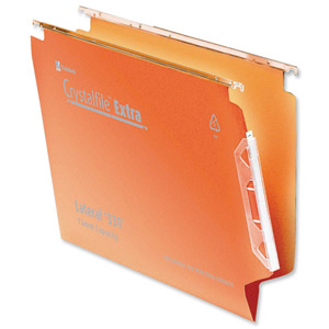 Rexel Crystalfile Classic Lateral File Manilla V-base 15mm W330xH280mm Orange Ref 70671 [Pack 50] Ident: 213E