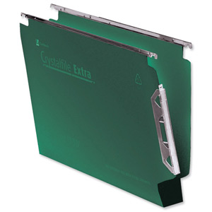 Rexel Crystalfile Classic Lateral File Manilla Square-base 50mm W330xH280mm Green Ref 70672 [Pack 25] Ident: 213E