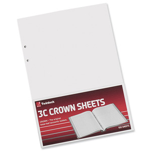 Twinlock 3C Crown Plain Sheets Ref 75840 [Pack 100] Ident: 57E