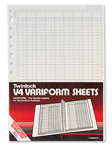 Twinlock V4 Variform 6 Column Cash Sheets Ref 75932 [Pack 75]