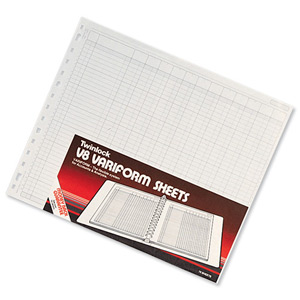 Twinlock V8 Variform 10 Column Cash Sheets Ref 75982 [Pack 75] Ident: 57C