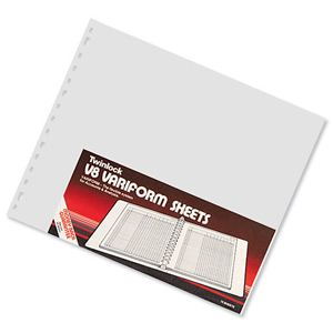 Twinlock V8 Variform 12 Column Cash Sheets Ref 75983 [Pack 75]